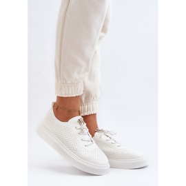 Openwork sneakers til kvinder Hvid Unassemia 2