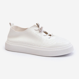 Openwork sneakers til kvinder Hvid Unassemia 1