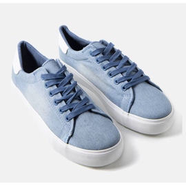 Herre lyseblå Cinq sneakers 1