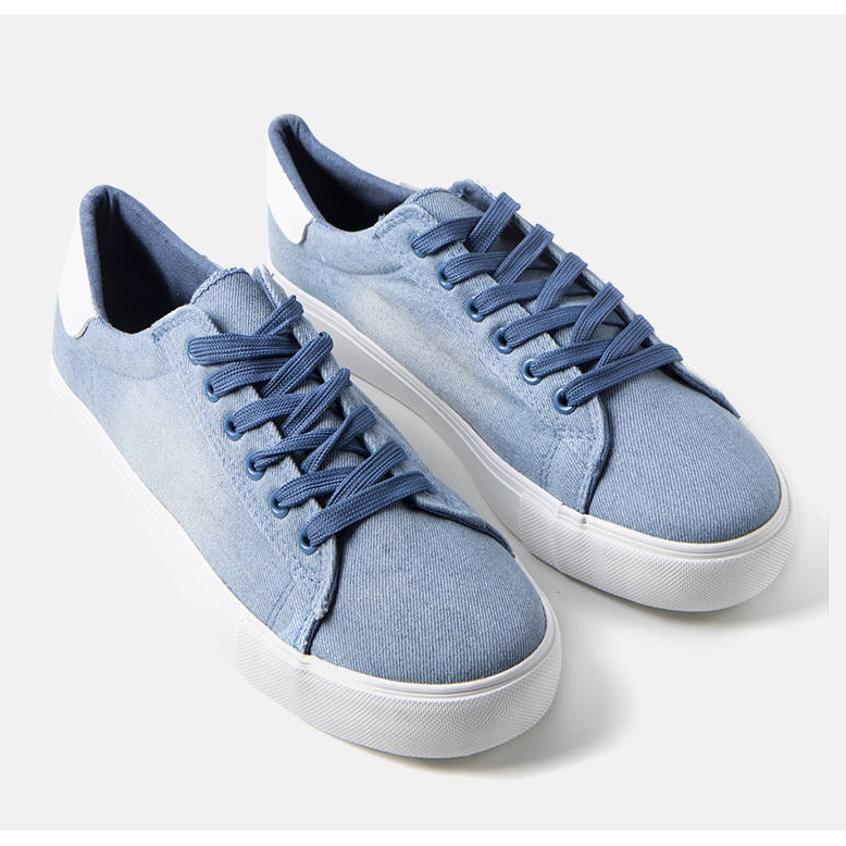 Herre lyseblå Cinq sneakers 1