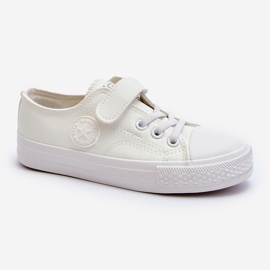 Læder Børne Velcro Sneakers Hvid Delmara 2