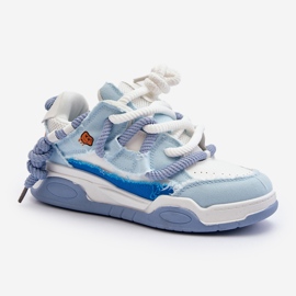Damesneakers med tyk snøre, blå Miatora 1