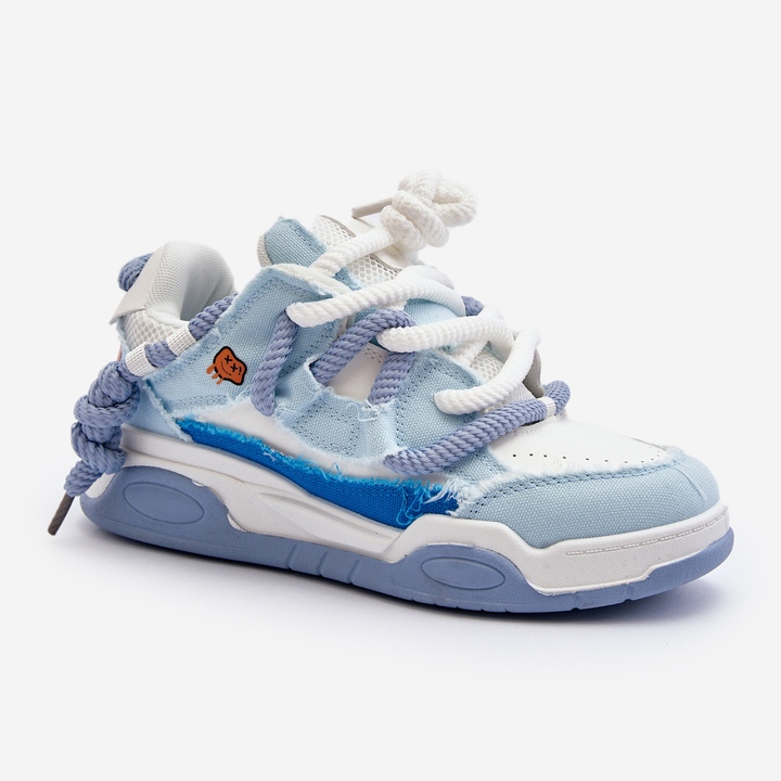 Damesneakers med tyk snøre, blå Miatora 1