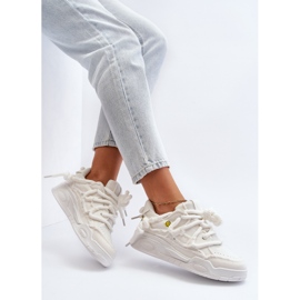Damesneakers med tyk snøring Hvid Miatora 1
