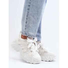Sneakers til kvinder med chunky sål, hvid Ellerai 2