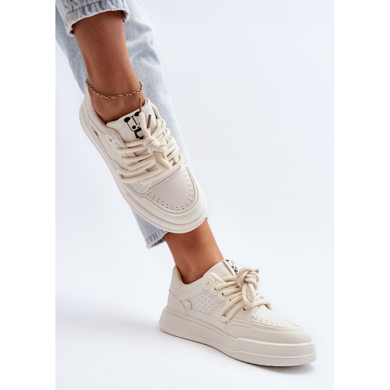 Dame Eco læder sneakers Beige Avanalis 1