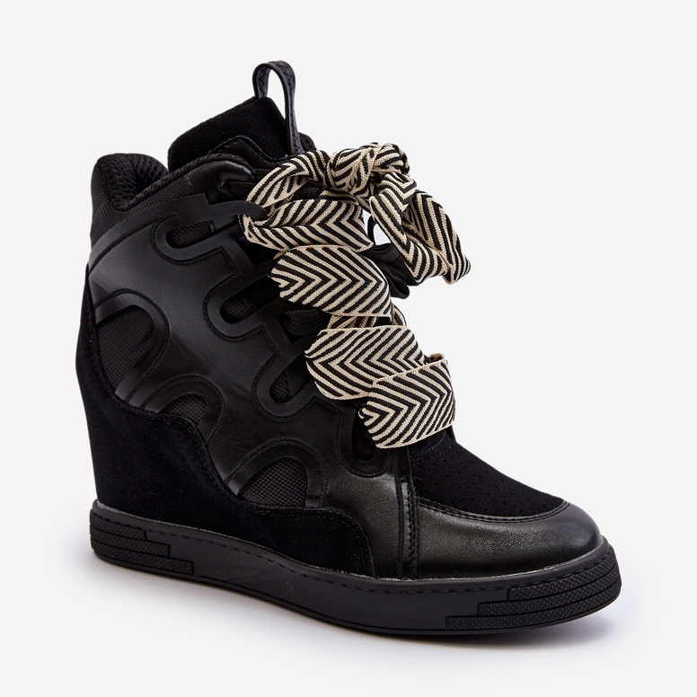 Wedge sneakers til kvinder Sort Leoppa 2