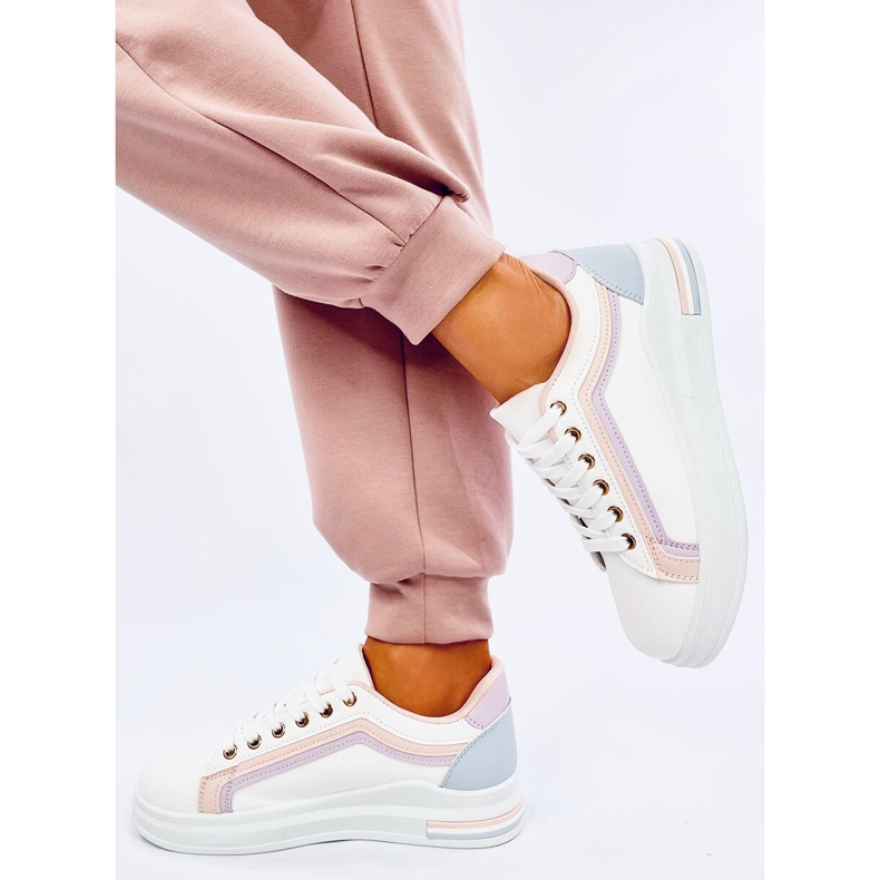 Ateer Pink damesneakers hvid 2
