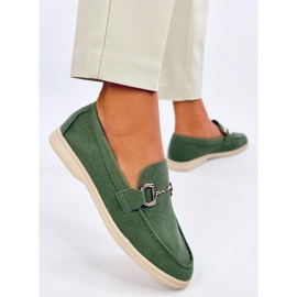 Milva Green dame loafers grøn 5