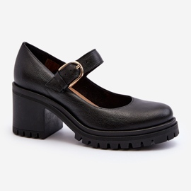 Zazoo 20166 Læder Pumps Sort 1
