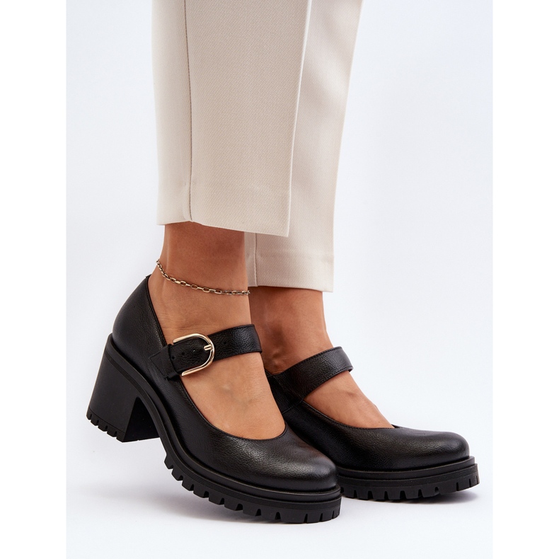 Zazoo 20166 Læder Pumps Sort 2