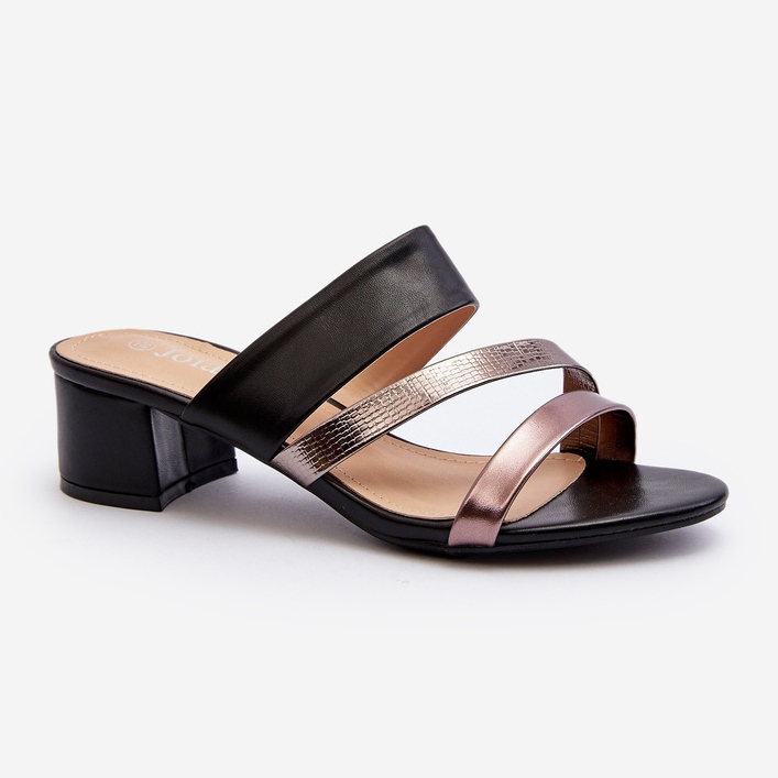 Lavhælede flip-flops til kvinder, sort Rosila 1