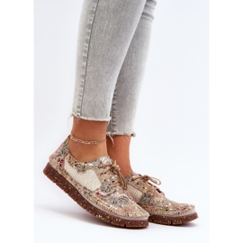 Mønstrede Damesko Maciejka 06347-04 Beige 2