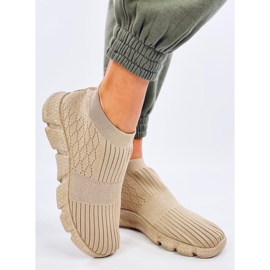 Dart Beige strømpe sportssko 2