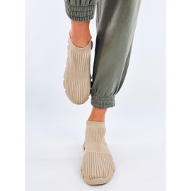 Dart Beige strømpe sportssko 1