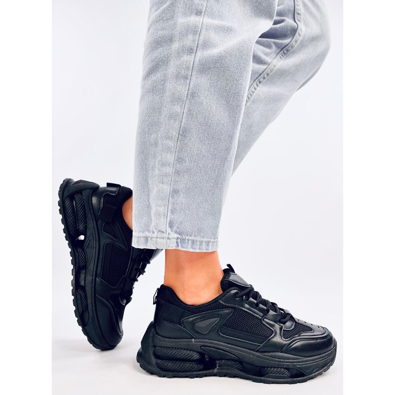 Lancasi sorte sneakers til kvinder 2