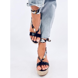 Birrel Sorte kile espadrillesandaler 1