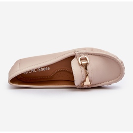 Klassiske Eco Læder Loafers Beige Demese til kvinder 8