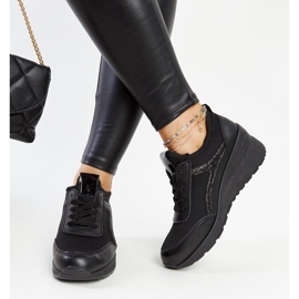 Sorte Hermina wedge sneakers 1