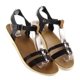 Sandaler med metallisk rem 760 sort 1