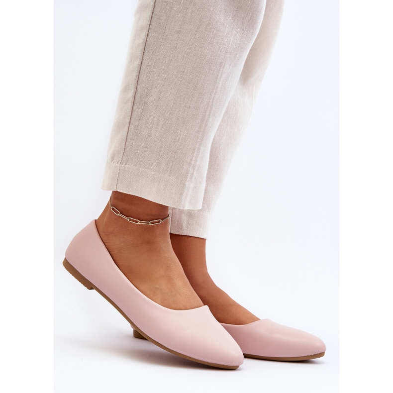 Dame Eco Læder Ballerina Sko Pink Tindomiel lyserød 2