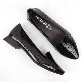 M. DASZYŃSKI Patenterede gennembrudte slip-on sko til kvinder M.Daszyński SA178A-2 sort 3