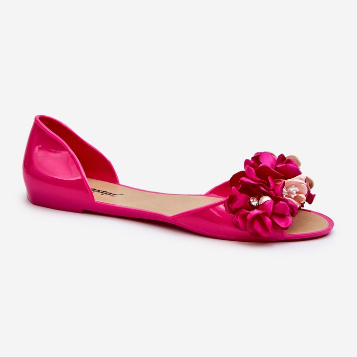 Damegummiballerinaer med blomster Fuchsia Junikla lyserød 1
