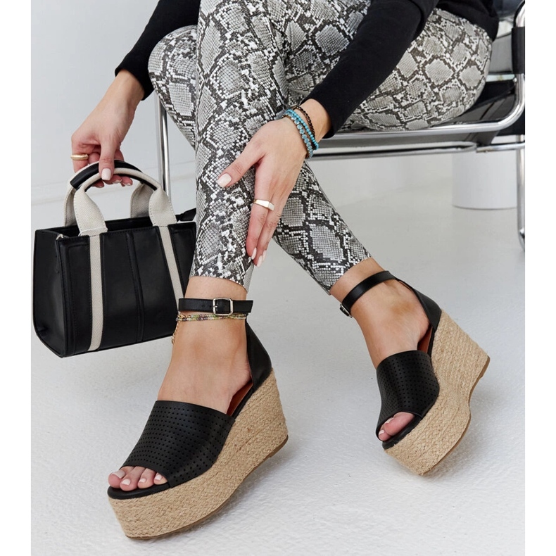 Sorte Nives kile espadriller 1