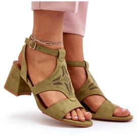 Grønne lavhælede sandaler Eleriva 9