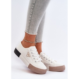 Lave sneakers til kvinder, hvid Enalae 2