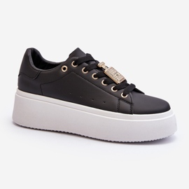 Damesneakers med dekoration Sort Celedria 1