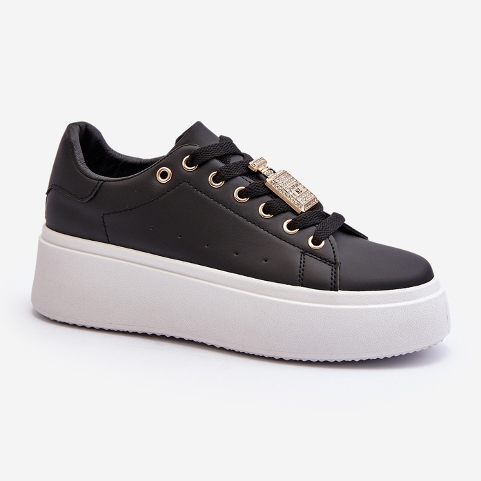 Damesneakers med dekoration Sort Celedria 1