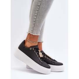 Damesneakers med dekoration Sort Celedria 2