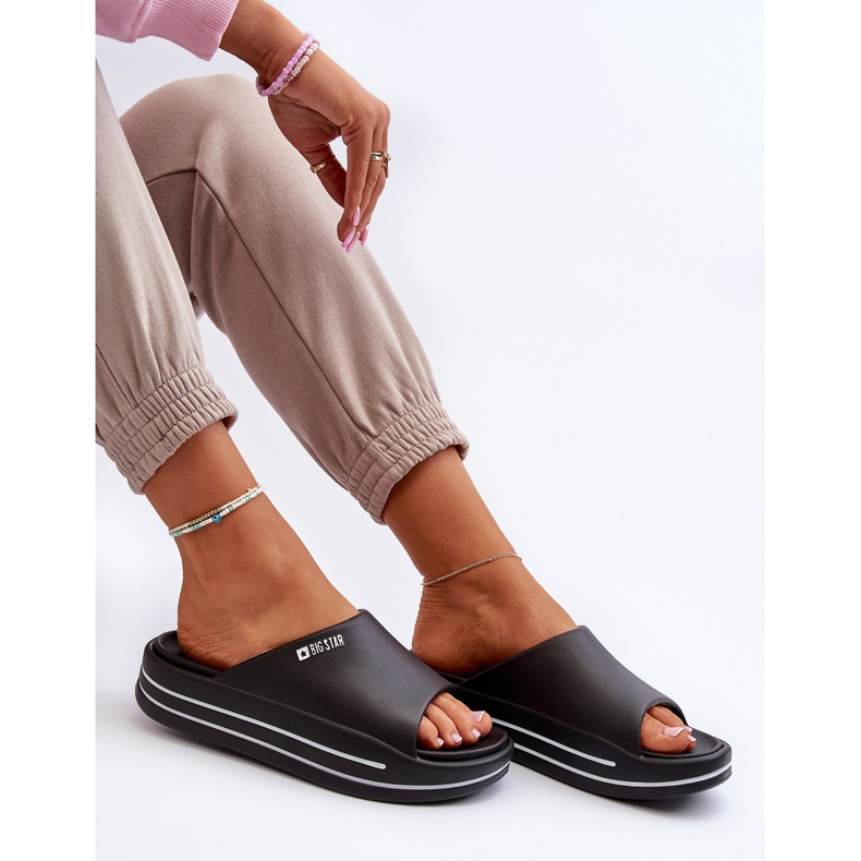 Flip-flops til kvinder på Big Star Platform NN274A036 Sort 1