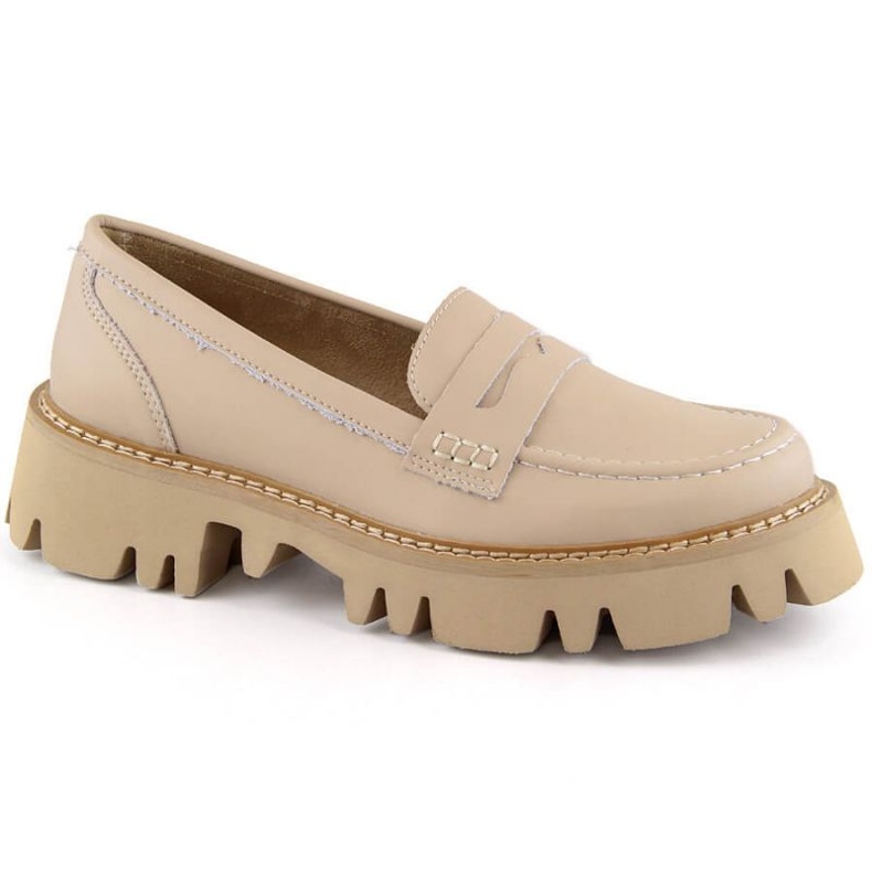Filippo W PAW502 beige lædersko 1