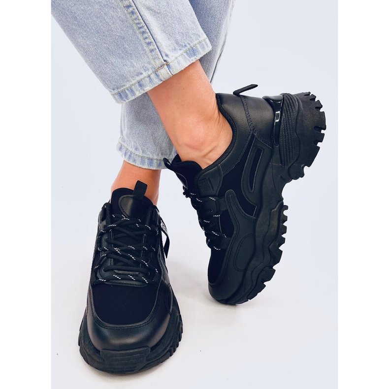 Bains Sorte wedge sneakers 1