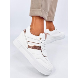Eyson WHITE/CHAMPAGNE wedge sneakers hvid 3