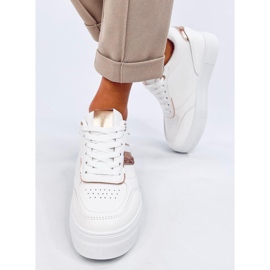 Eyson WHITE/CHAMPAGNE wedge sneakers hvid 1