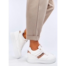 Eyson WHITE/CHAMPAGNE wedge sneakers hvid 2