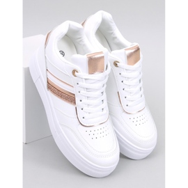 Eyson WHITE/CHAMPAGNE wedge sneakers hvid 4