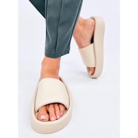 Bløde dametøfler Fontes Beige 1