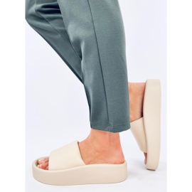 Bløde dametøfler Fontes Beige 2