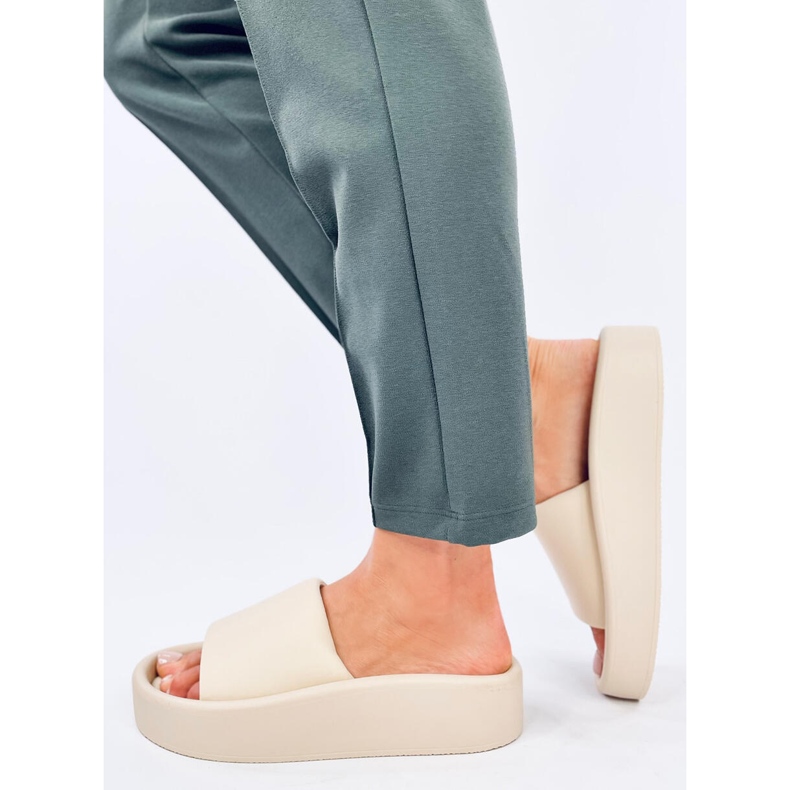 Bløde dametøfler Fontes Beige 2