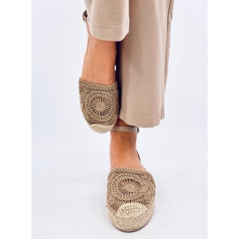 Jasmine Khaki gennembrudte espadriller beige 2