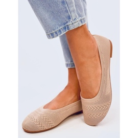 Newey Beige strikkede balletflader 1