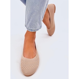 Newey Beige strikkede balletflader 2