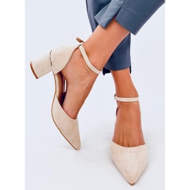 Harroi Beige pumps med ankelrem 1