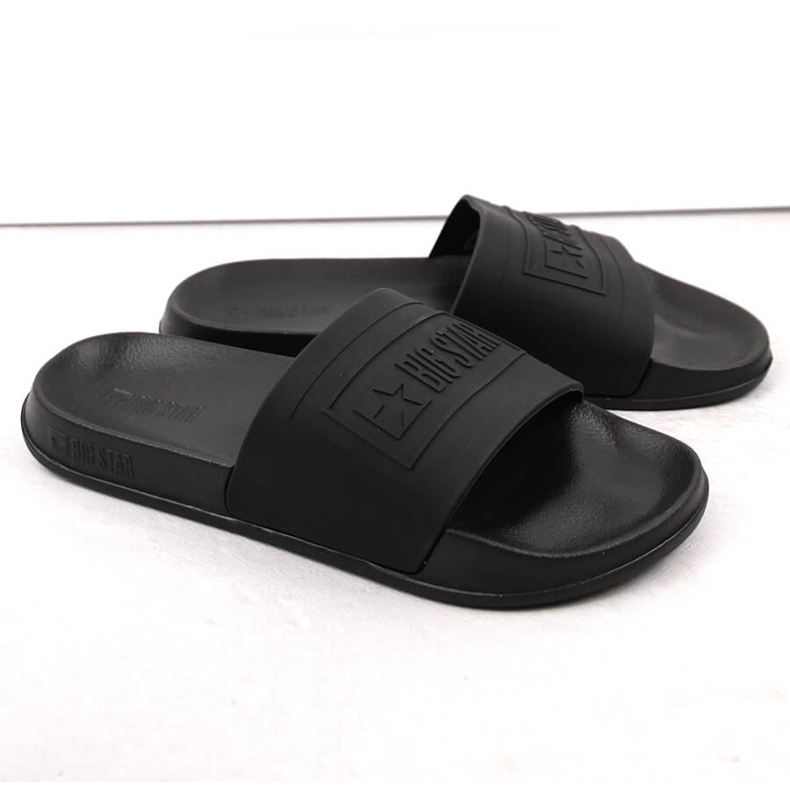 Sorte strandflip-flops til mænd Big Star NN174649 1