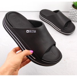 Sorte platformsflip-flops til kvinder Big Star NN274A037 1