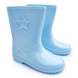 Børns gummi galoshes lyseblå 4